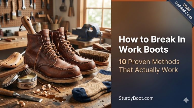 How to break in work boots faster and easier - SturdyBoot.com guide